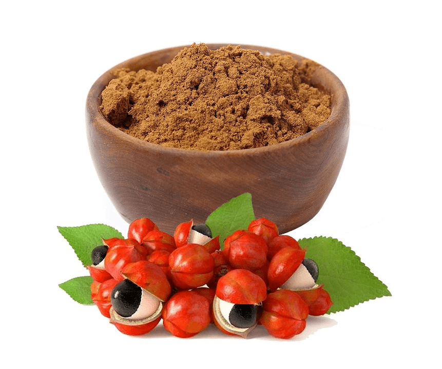 Guarana vaisiai gigantiniame gelinėje